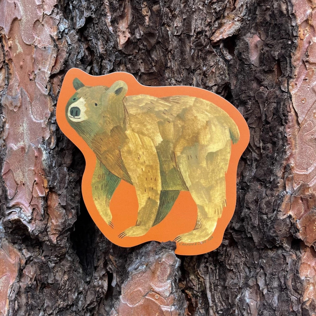 Happy Grizzly Bear Sticker