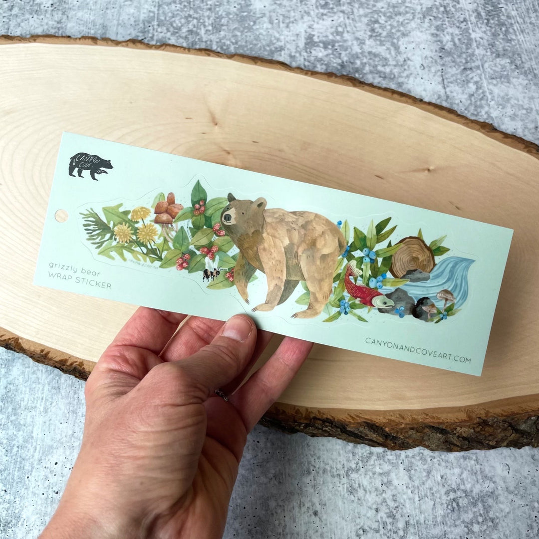 Grizzly Bear Wrap Sticker