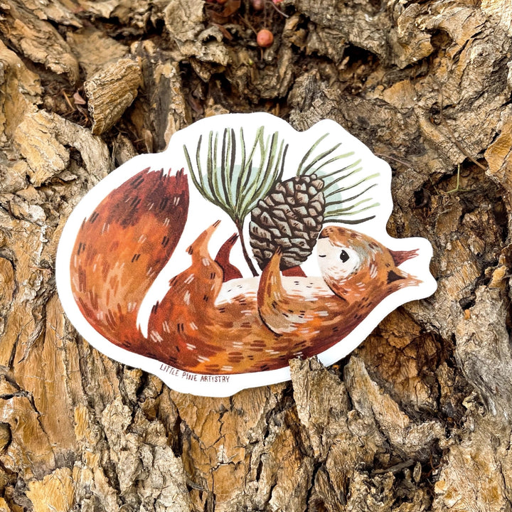 Pine Squirrel Sticker