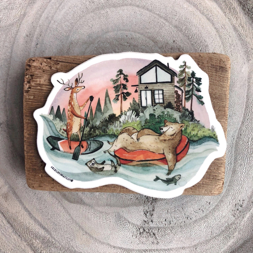 Forest Friends River Float Sticker