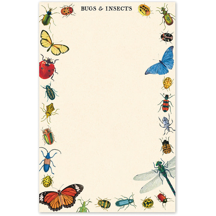 Vintage Bugs & Insects Notepad