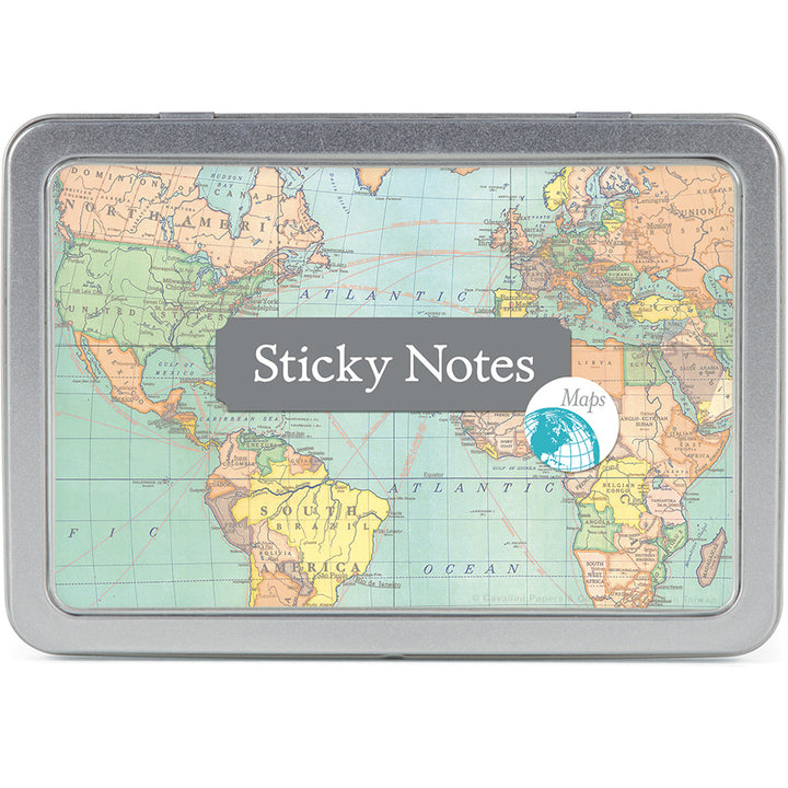 Vintage Map Sticky Notes