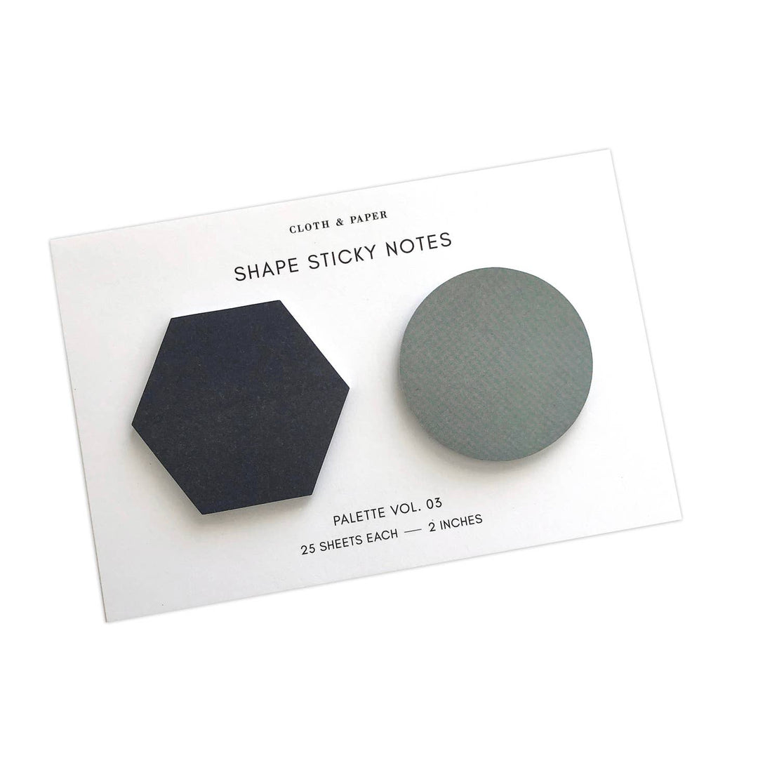 Hexagon + Circle Sticky Note Duo Vol. 03