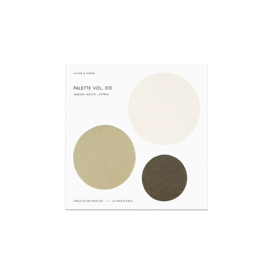 Circle Sticky Note Set - Angora/Mojito/Cyprus - Vol 1