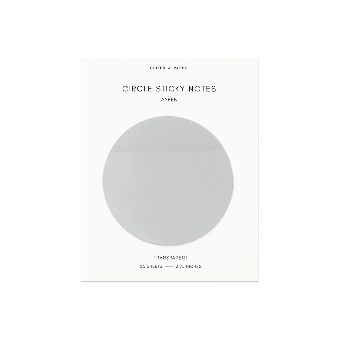 Transparent Circle Sticky Notes - Aspen