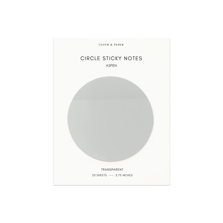 Transparent Circle Sticky Notes - Aspen