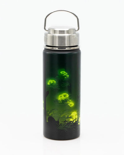 Bioluminescent Mushrooms Water Bottle - 18oz