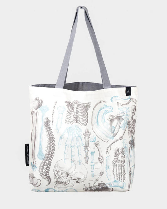 Skeleton Reversible Canvas Tote