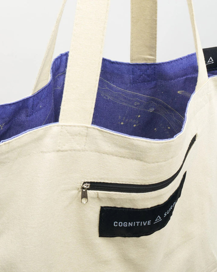 Star Chart (Blue) Reversible Canvas Tote