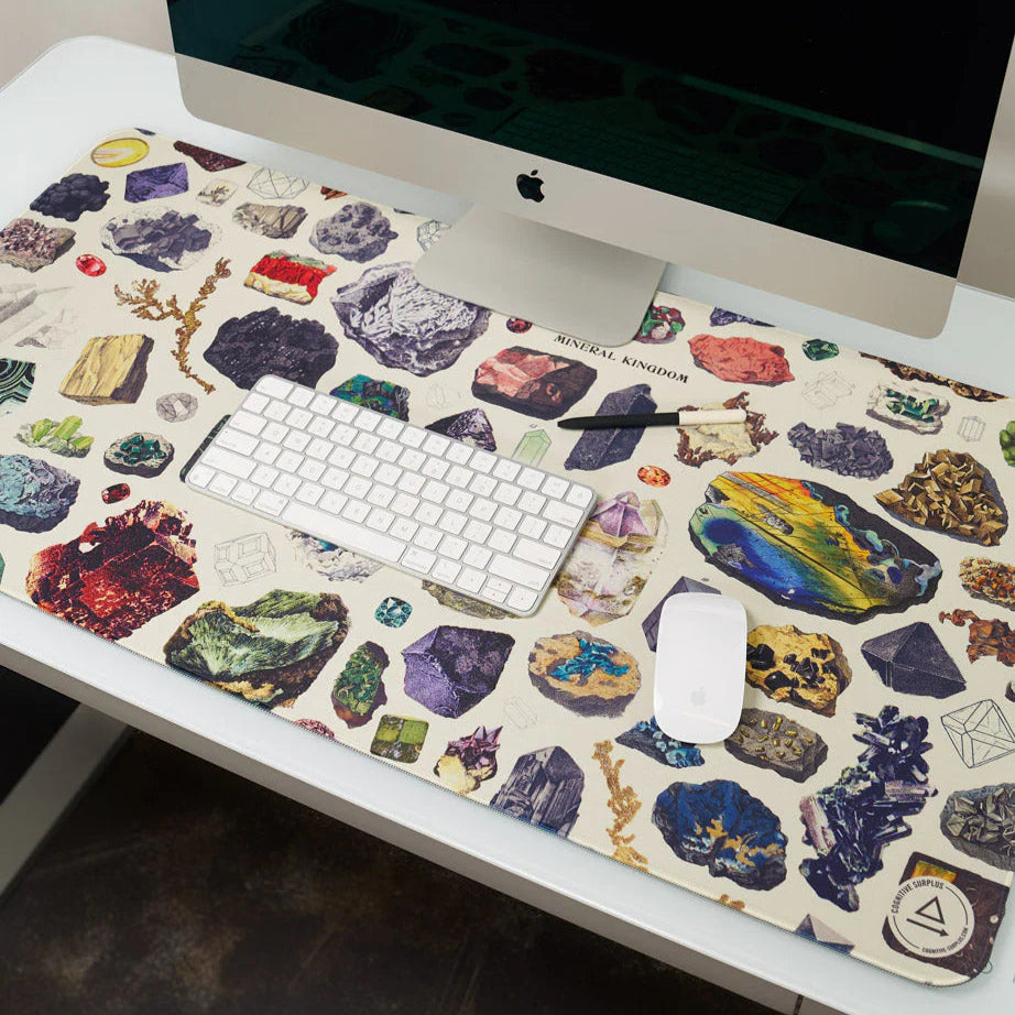 Cognitive Surplus - Gems & Minerals Desk Pad @ OfAspen