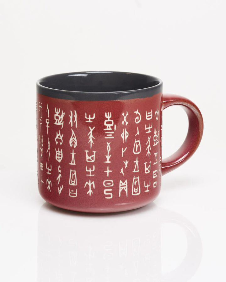 Oracle Bones Carved Ceramic Mug