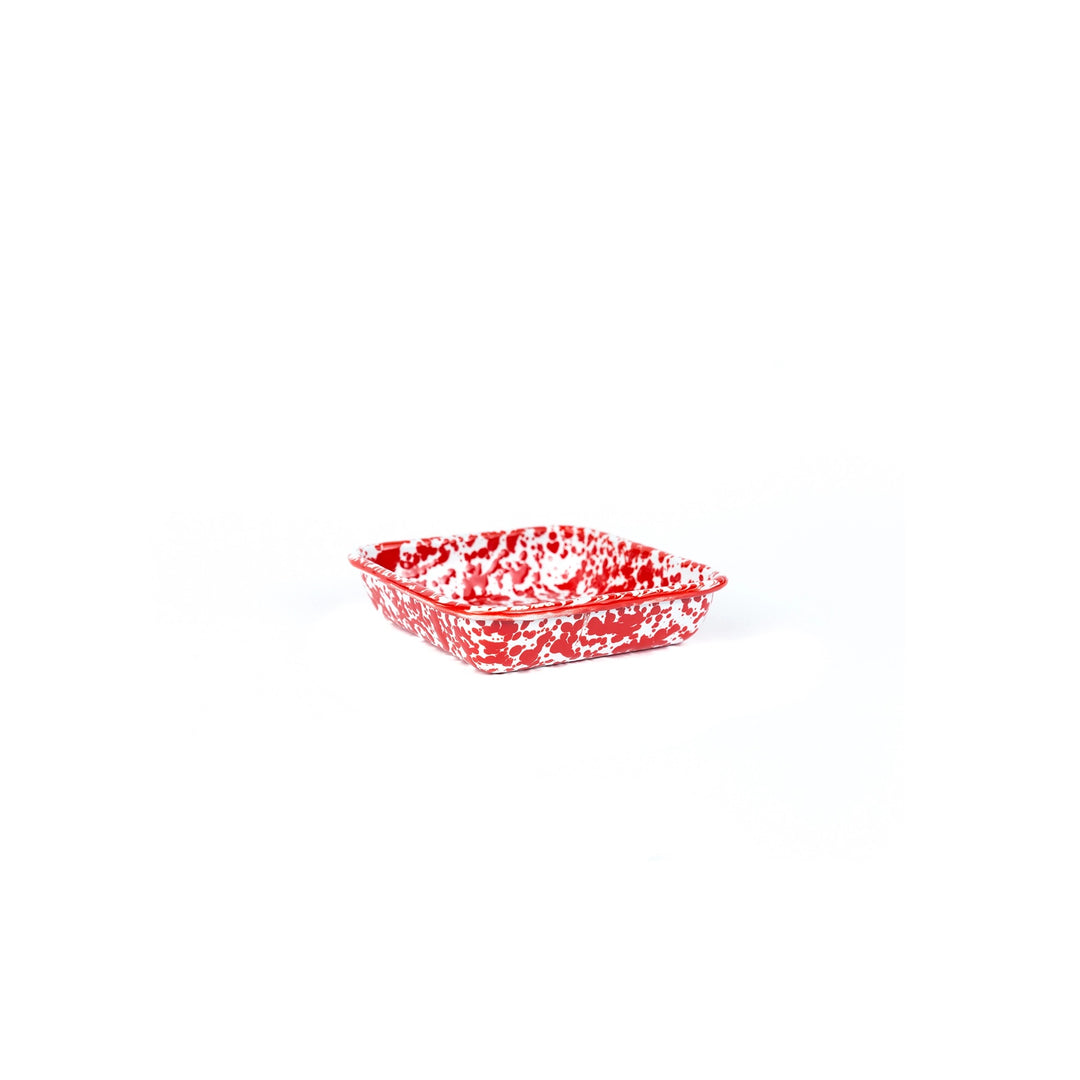 Splatter Enamelware Small Square Tray