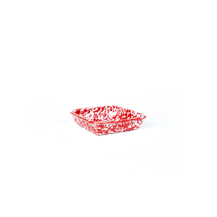 Splatter Enamelware Small Square Tray