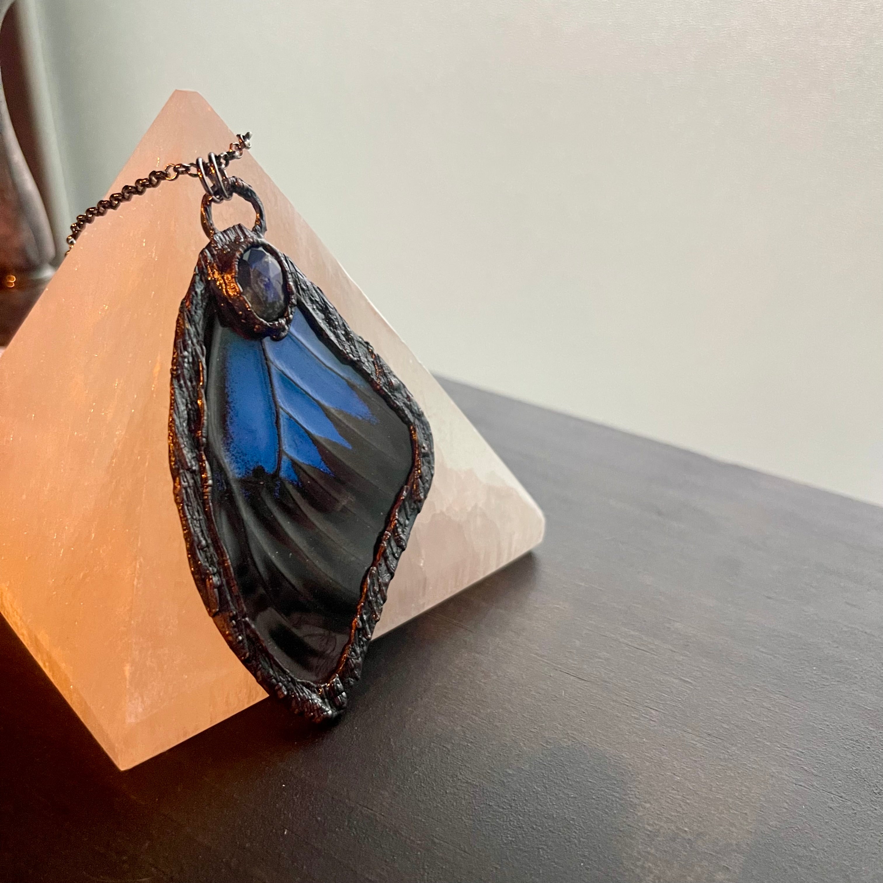 Butterfly Wing and Crystal Necklaces