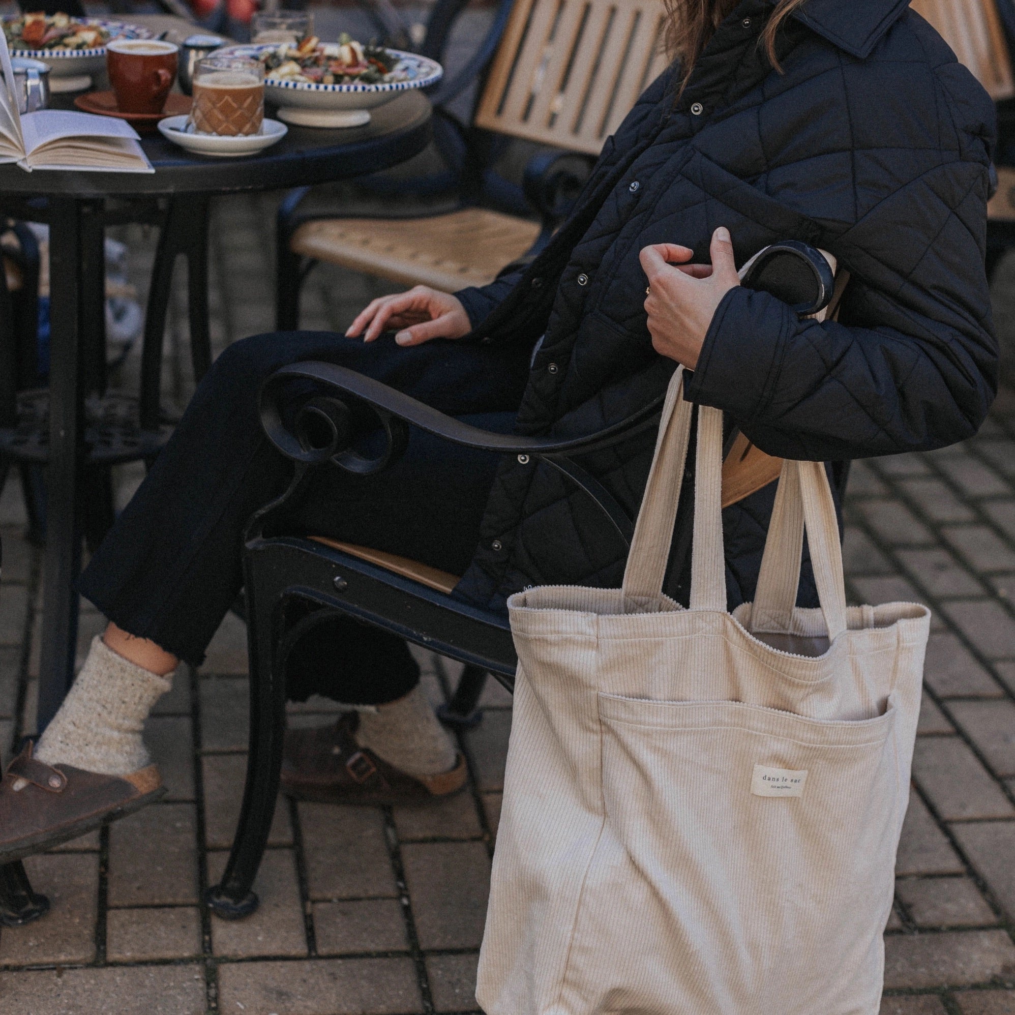 Corduroy Tote Bag - Vanilla