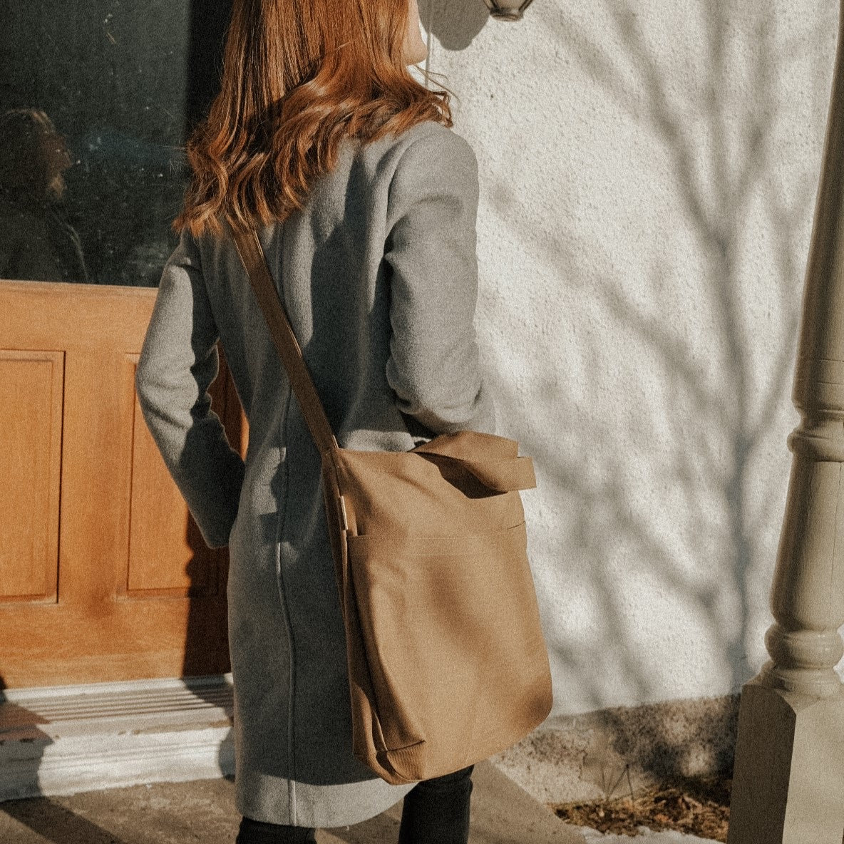 Crossbody Tote Bag - Caramel