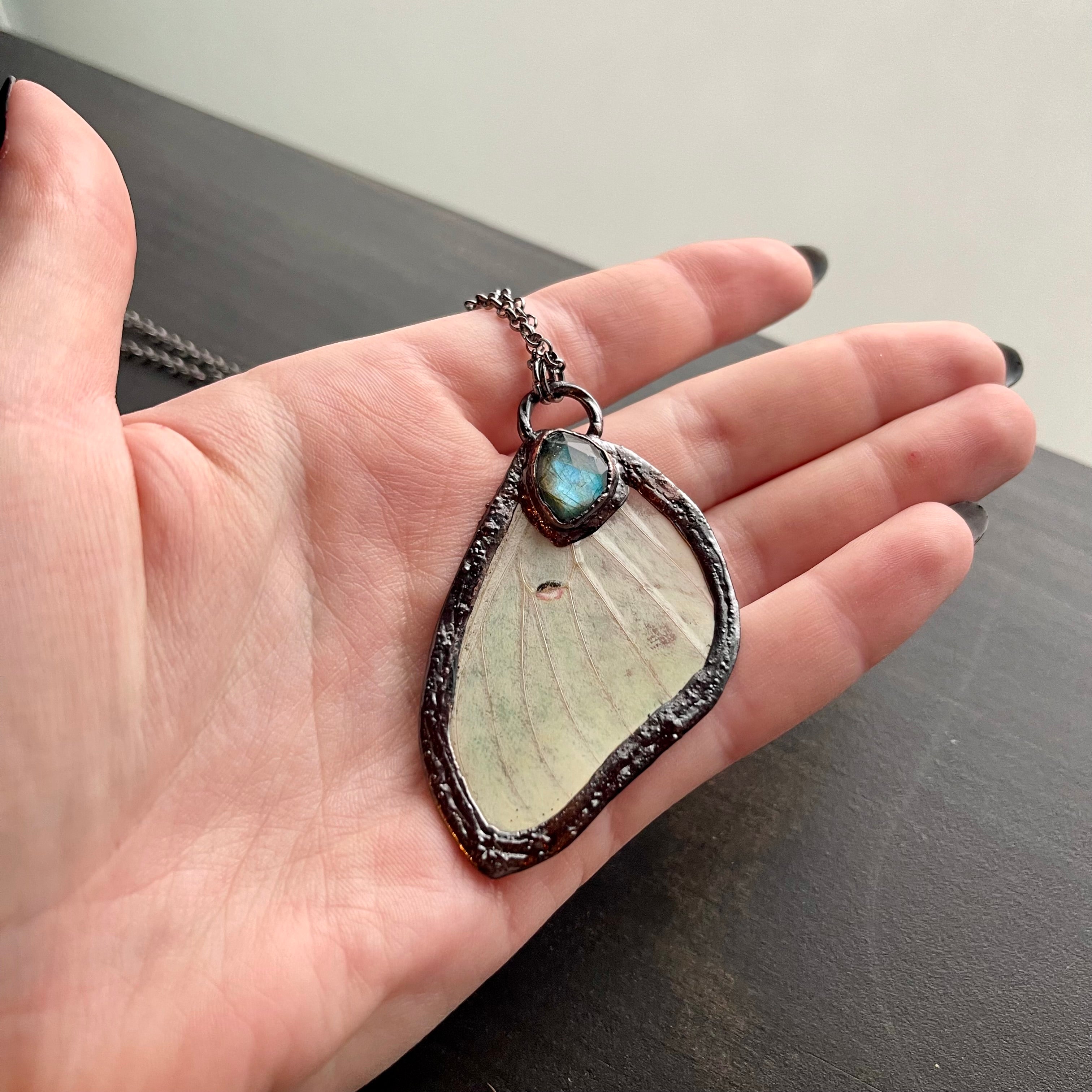 Butterfly Wing and Crystal Necklaces