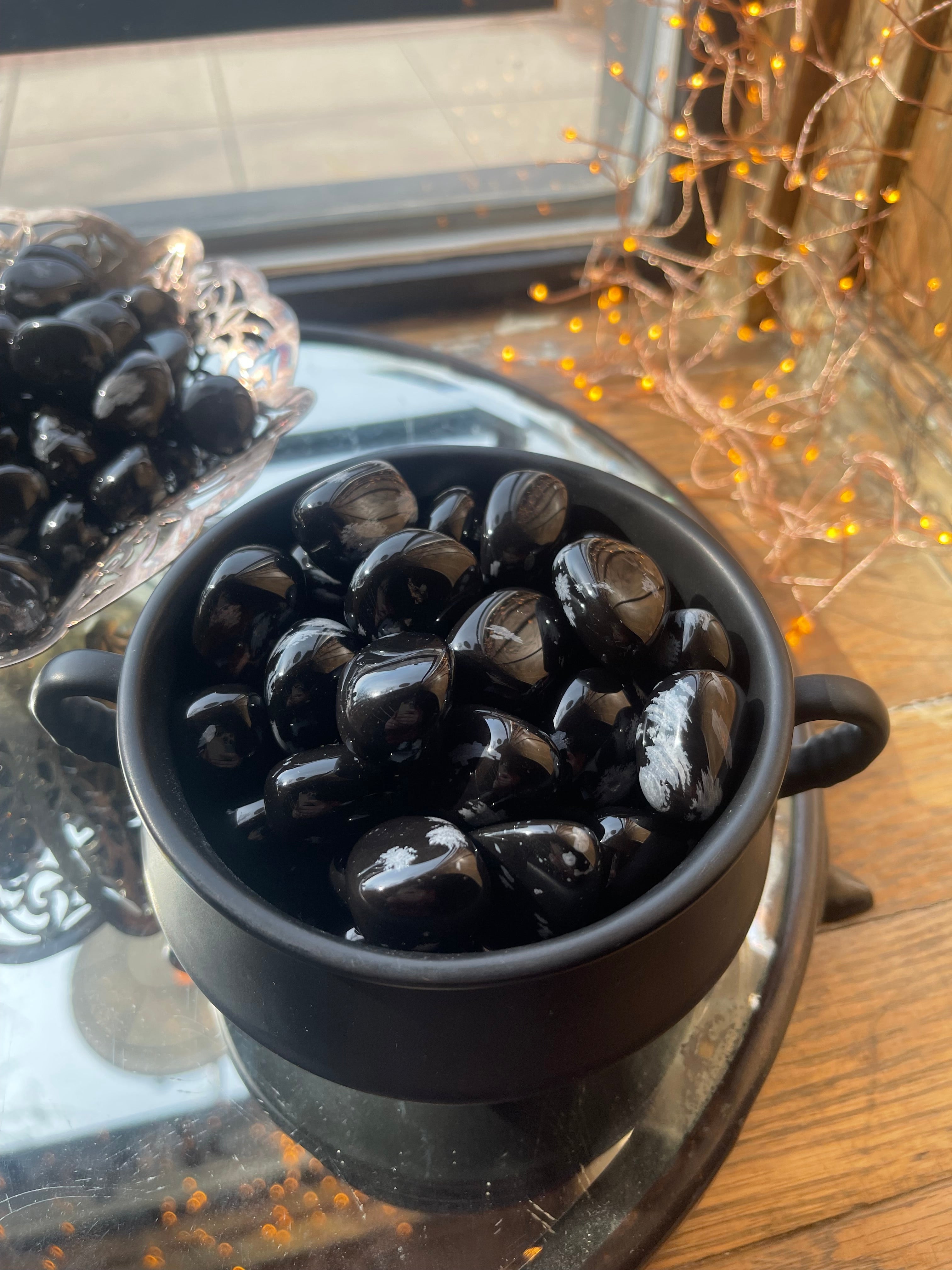 Snowflake Obsidian - Set of 3 Tumbles