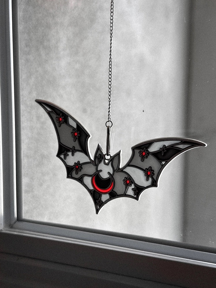 Stained Glass Bat Suncatcher