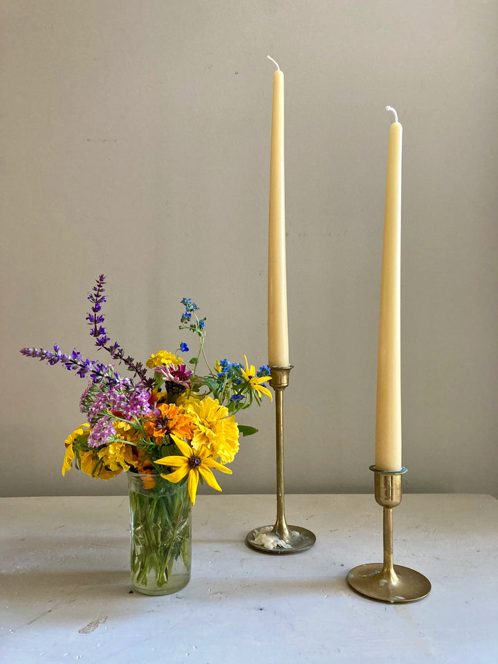 10" Taper Beeswax Candles - Natural