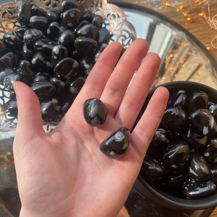 Snowflake Obsidian - Set of 3 Tumbles