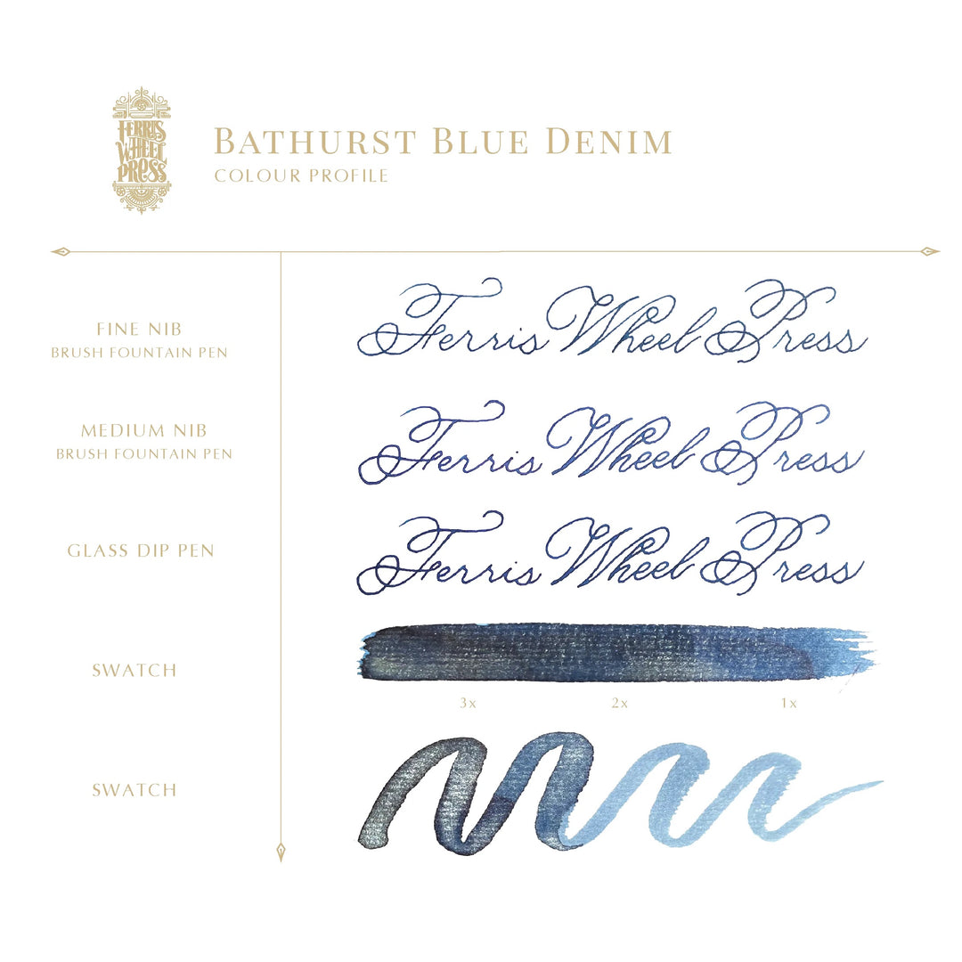 Bathurst Blue Denim Ink - 38ml