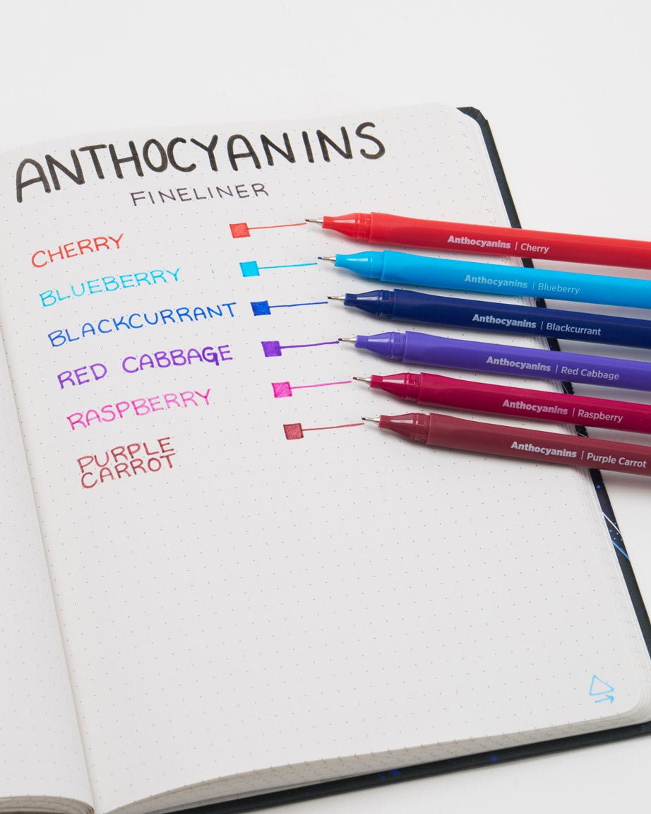 Anthocyanins Fineliner Pens - 6 Pack