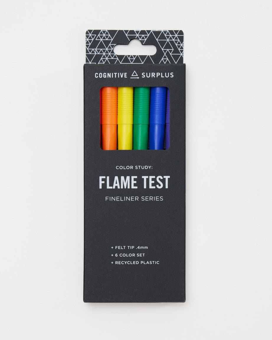Flame Test Fineliner Pens - 6 Pack