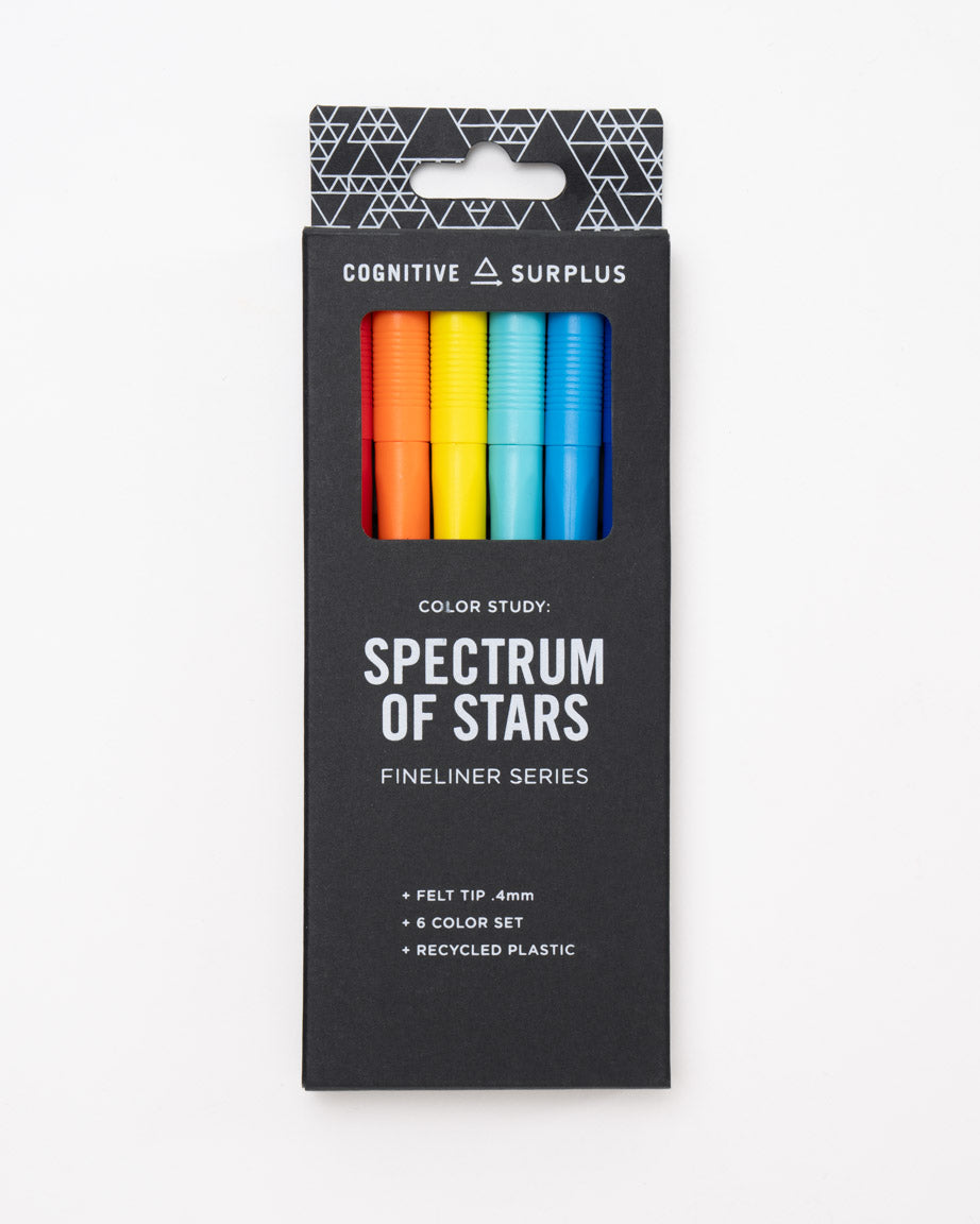 Spectrum of Stars Fineliner Pens - 6 Pack