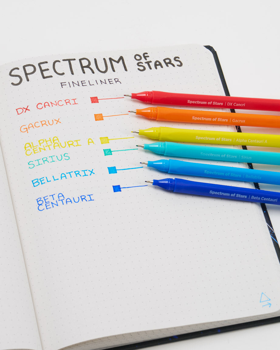 Spectrum of Stars Fineliner Pens - 6 Pack