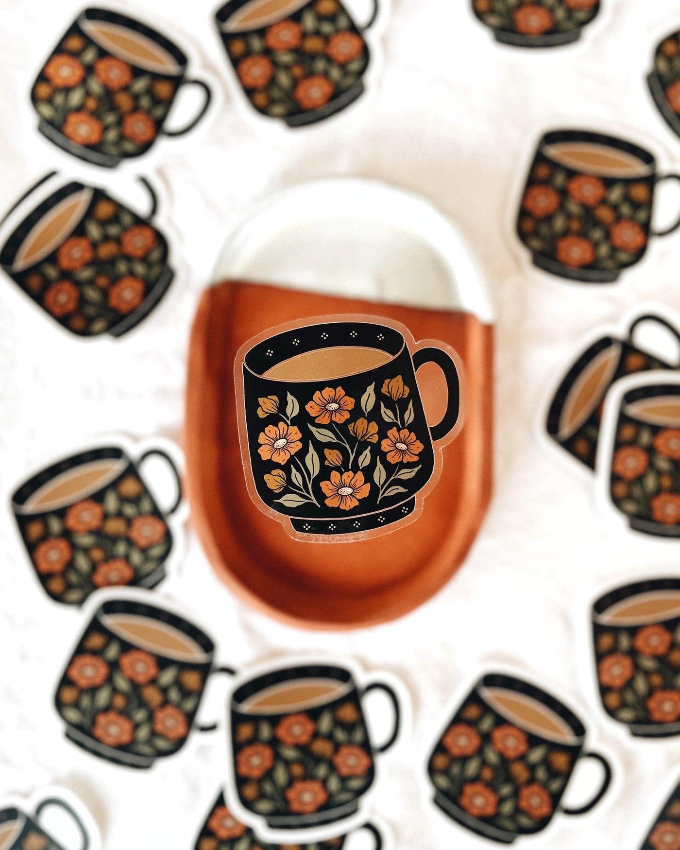 Cottage Coffee Mug Sticker