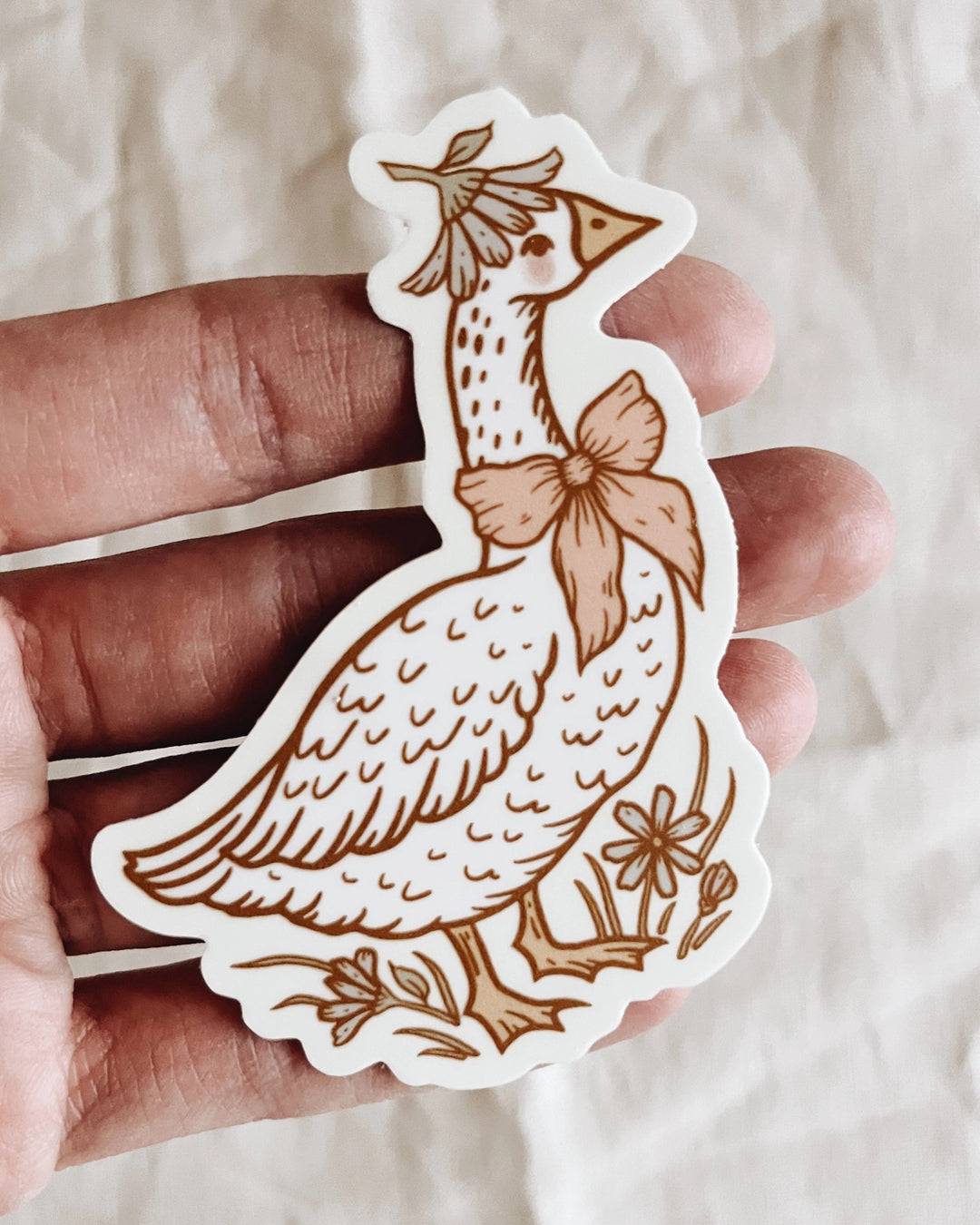 Darling Goose Floral Sticker