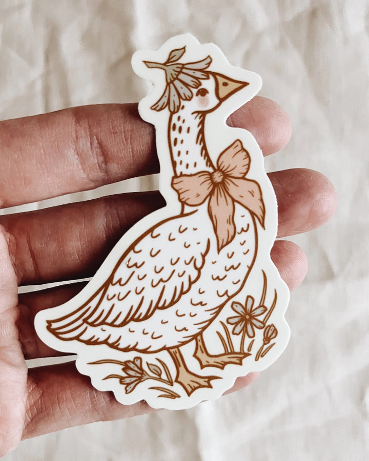 Darling Goose Floral Sticker