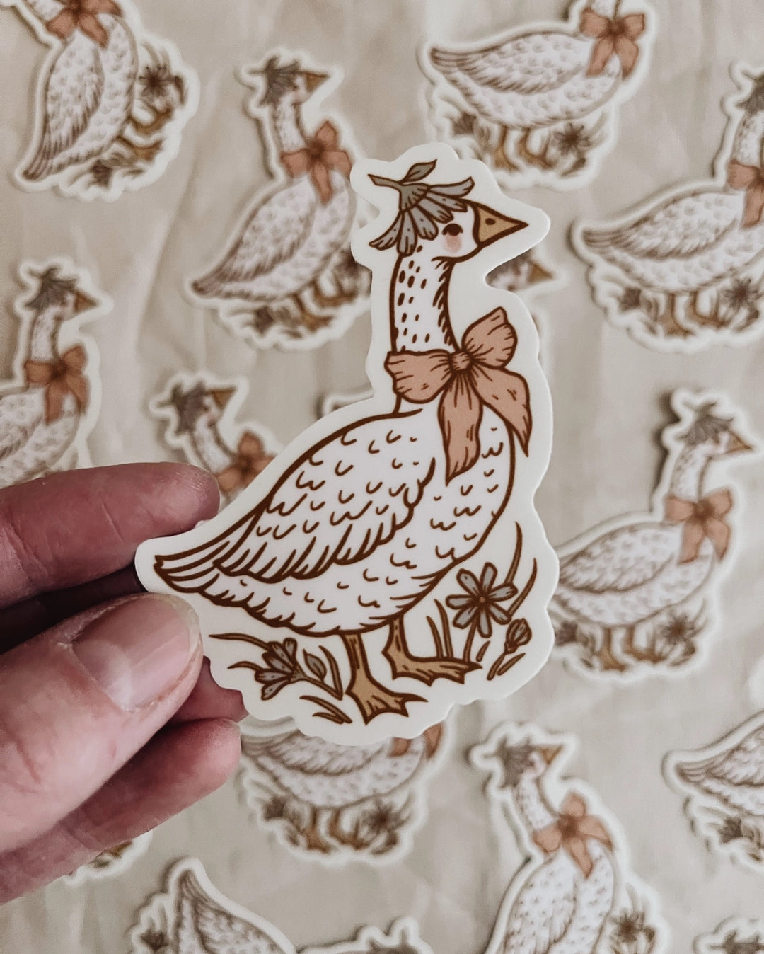 Darling Goose Floral Sticker