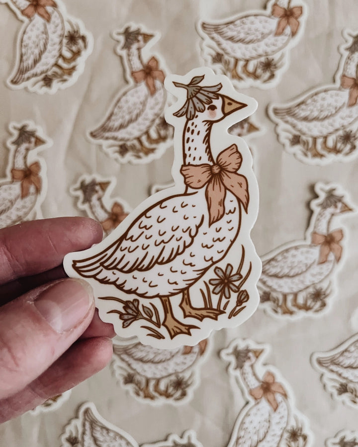 Darling Goose Floral Sticker
