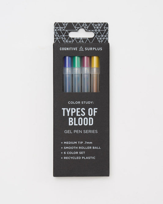 Types of Blood Gel Pens - 6 Pack