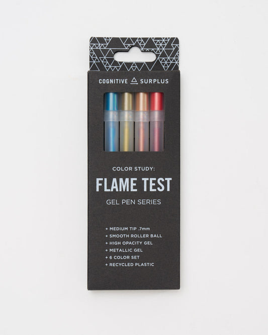 Flame Test Gel Pens - Metallic 6 Pack