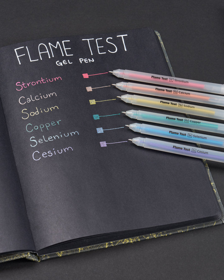 Flame Test Gel Pens - Metallic 6 Pack