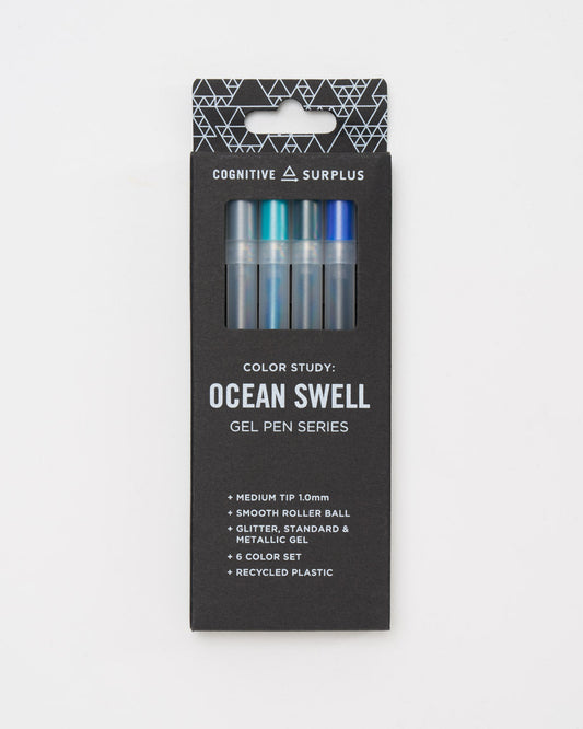 Ocean Swell Gel Pens - Glitter/Standard/Metallic 6 Pack