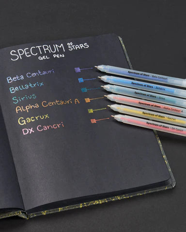 Spectrum of Stars Gel Pens - Glitter 6 Pack