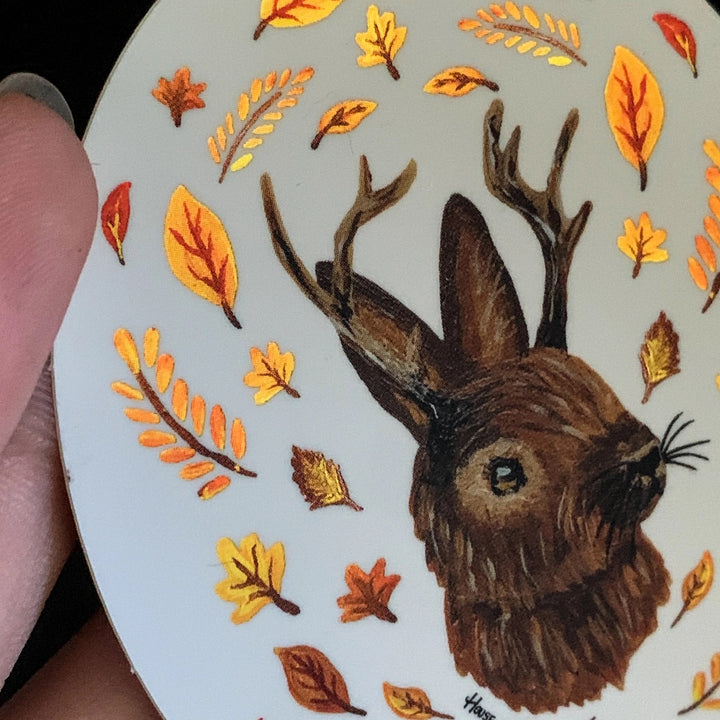 Jackalope Cryptid Sticker