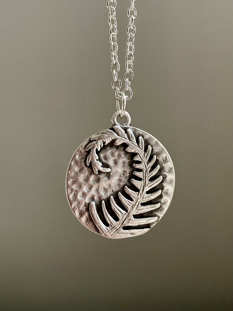 Antiqued Silver Fern Necklace – Of Aspen Curated Gifts
