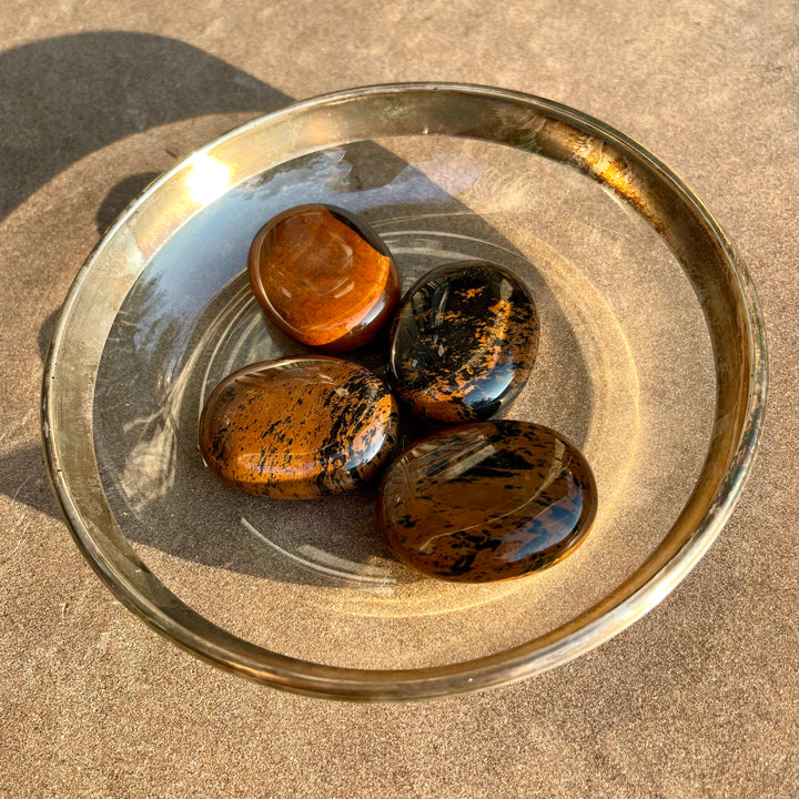 Mahogany Obsidian - Pillow Palm Stone