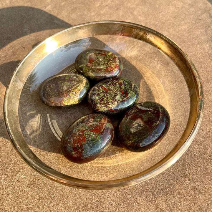 Dragon Bloodstone - Pillow Palm Stone