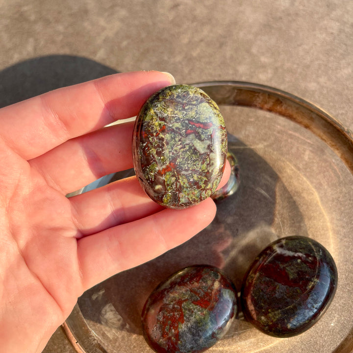Dragon Bloodstone - Pillow Palm Stone