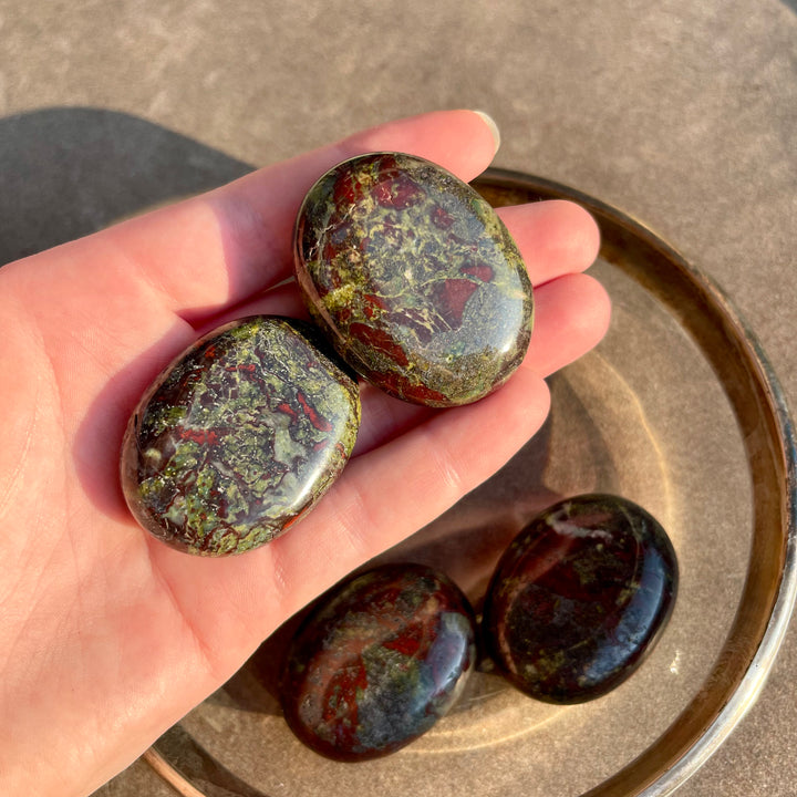 Dragon Bloodstone - Pillow Palm Stone