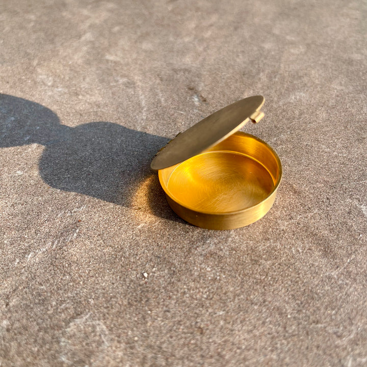 Small Round Brass Box