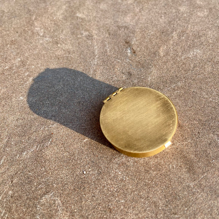 Small Round Brass Box