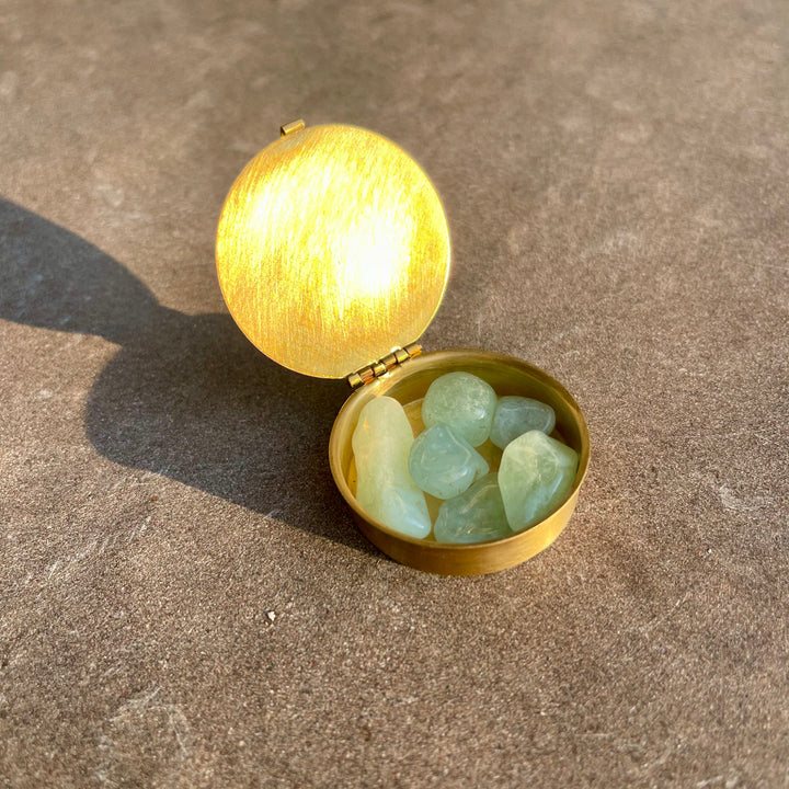 Small Round Brass Box