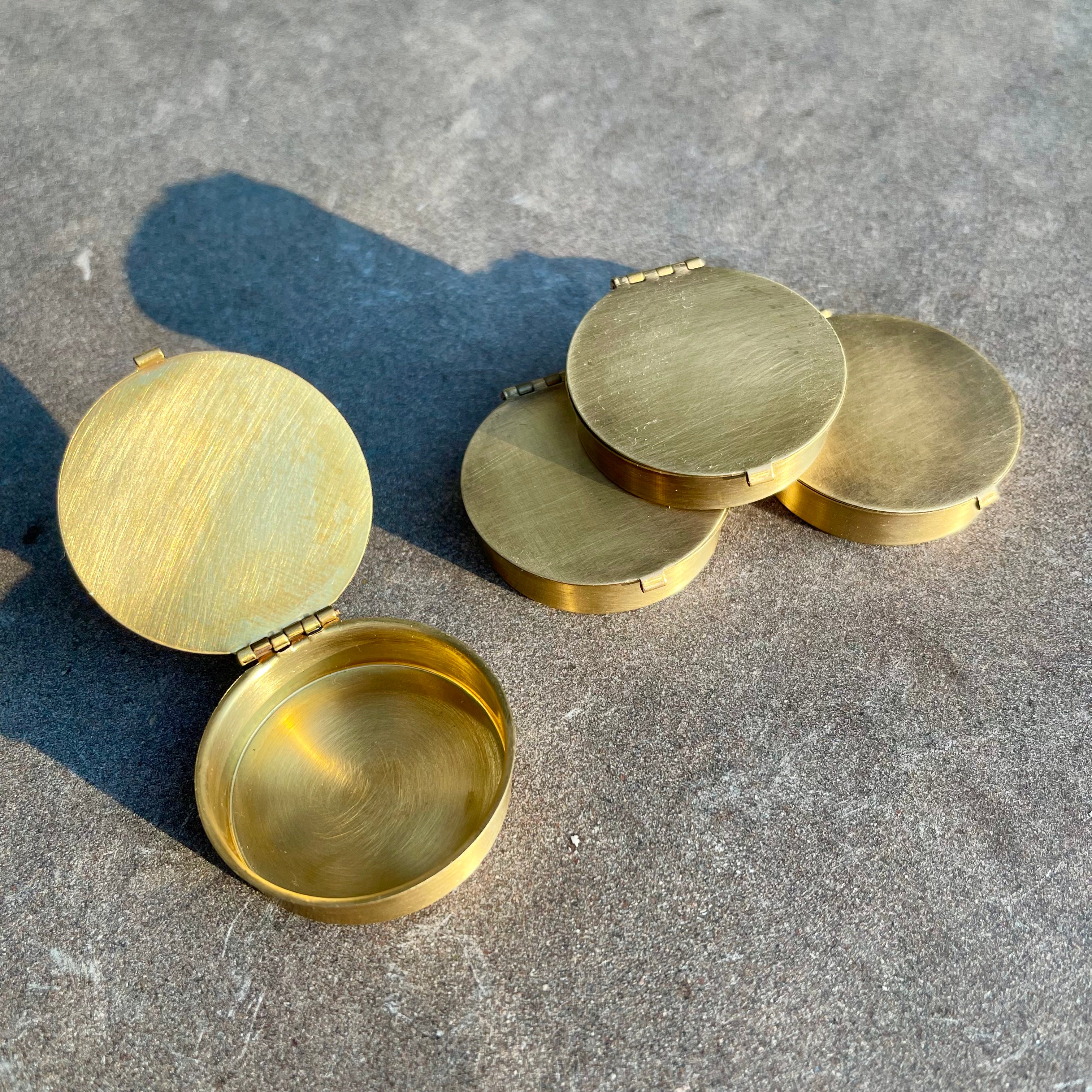 Small Round Brass Box